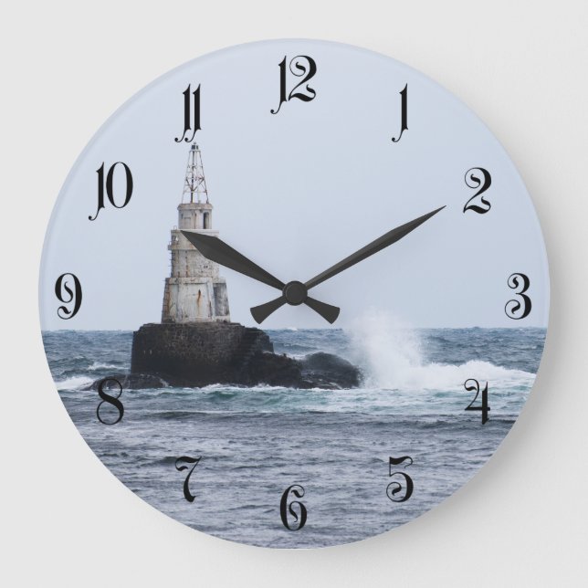 Seascape with lighthouse große wanduhr (Vorderseite)