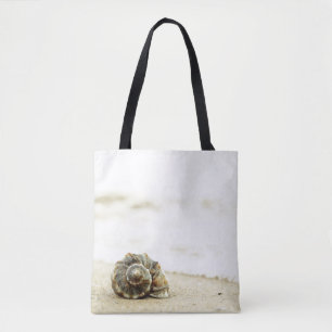 Seashell allein auf Strand Tasche