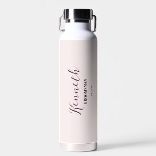 Seashell and Plum Modern Monogram Bachelor Trinkflasche