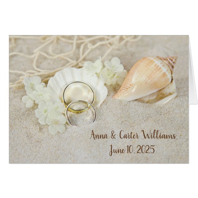 Seashell and  Wedding Rings (Vorderseite (Horizontal))