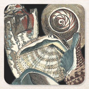 Seashell-Anthologie Rechteckiger Pappuntersetzer