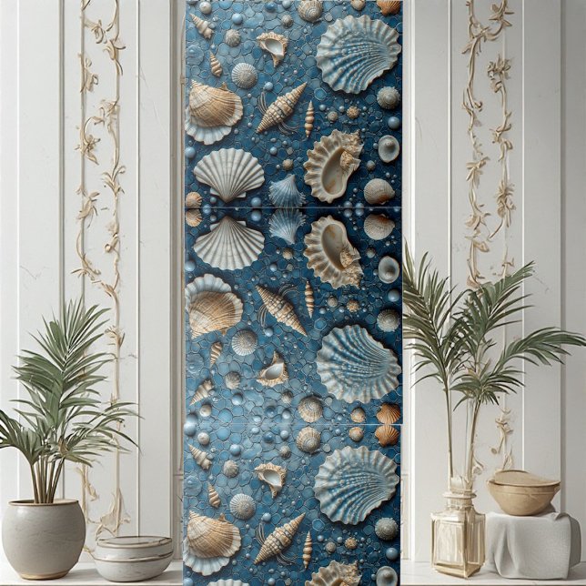 Seashell Aquatic Fish Underwater Mollusk Ocean Art Fliese (Seashell Aquatic Fish Underwater Mollusk Ocean Art Ceramic Tile)