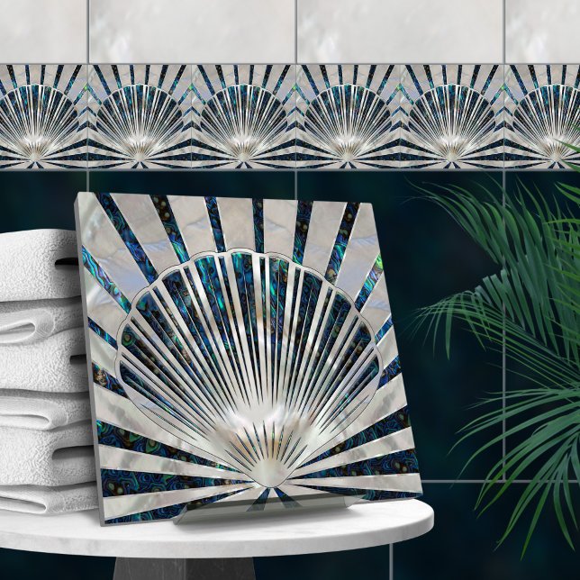 Seashell Art Deco - Abalone Muschel und Pearl Fliese (Von Creator hochgeladen)
