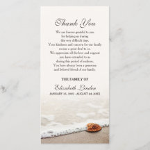 Seashell auf dem Beileid des Strand-| danken Ihnen