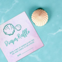 Seashell Baby Duschdusche Windeln Raffle