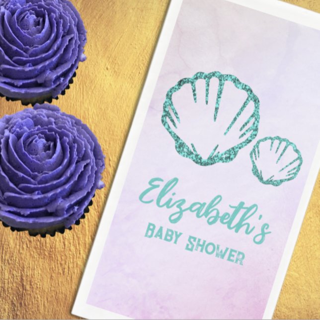 Seashell Baby Shower Napkins Serviette (Von Creator hochgeladen)