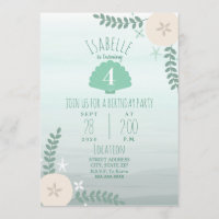Seashell Beach Anniversaire Fête Invitation