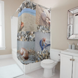 Seashell Beach Badezimmer Duschvorhang