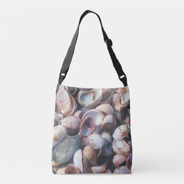 Seashell Beach Tragetaschen Mit Langen Trägern (Rückseite)