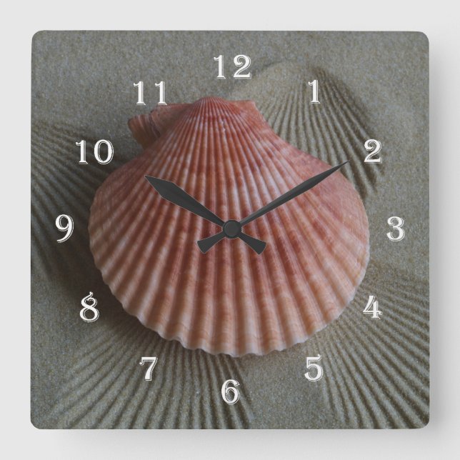 Seashell Beach Wall Uhr (Vorderseite)