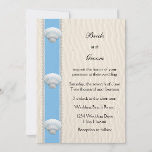 Seashell Beach Wedding Einladung