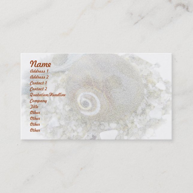 Seashell bei Niedrigtidekoordinierungselementen Visitenkarte (Vorderseite)