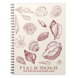 Seashell Bible Verse Notizblock