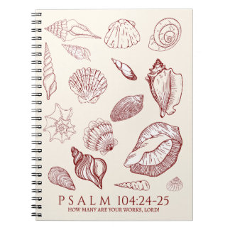Seashell Bible Verse Notizblock