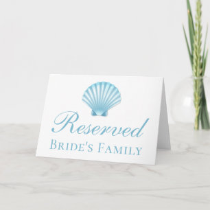 Seashell Blue Nautical Beach Wedding vorbehalten Einladung