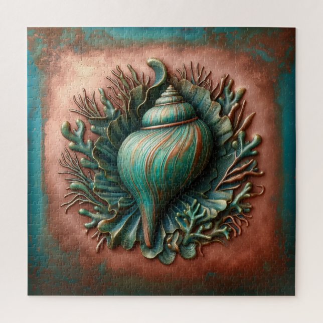 Seashell Copper und Patina Beach House (Vertikal)