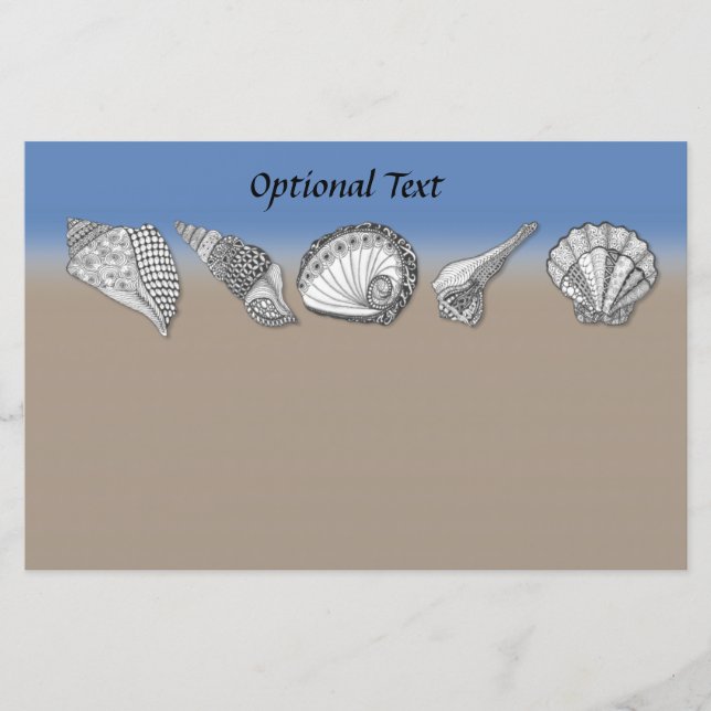 Seashell, der Kunst zeichnet Briefpapier (Vorderseite)