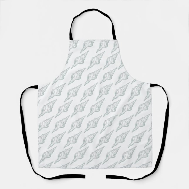 Seashell elegante Muster Akzent Kissen Backform Schürze (Vorderseite)