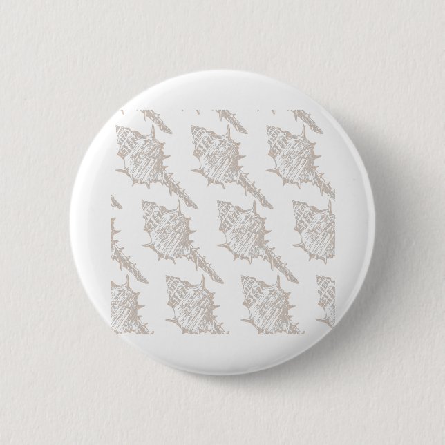 Seashell elegantes Muster Button (Vorderseite)