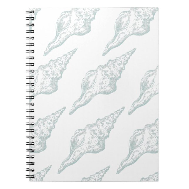 Seashell elegantes Muster Notizblock (Vorderseite)