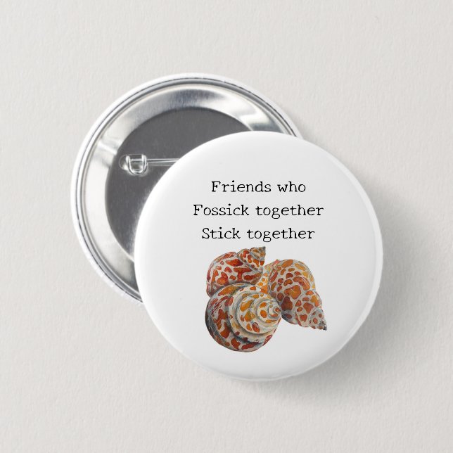 Seashell/Fossickers Button (Vorne & Hinten)