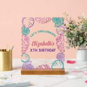 Seashell Girls Birthday Acrylschild