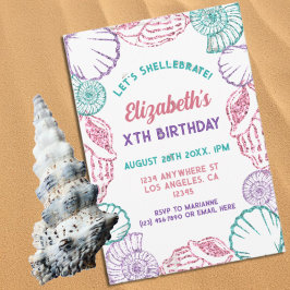 Seashell Girls Birthday Einladung