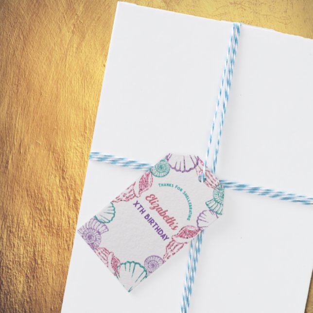 Seashell Girls Birthday Geschenkanhänger (Von Creator hochgeladen)