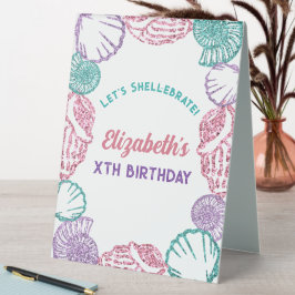 Seashell Girls Birthday Tischaufsteller