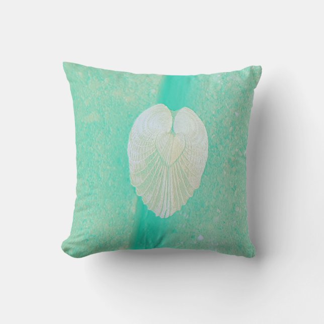 Seashell Heart Angel Wings - Tropic Awe Kissen (Vorderseite)