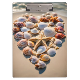 Seashell Heart Klemmbrett