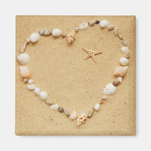 Seashell Heart mit Starfish Magnet (Vorne)