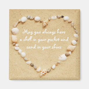 Seashell-Herz-Zitat-Magnet Magnet