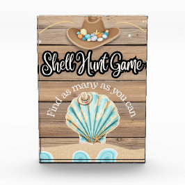 Seashell Hunt Sign Fotoblock