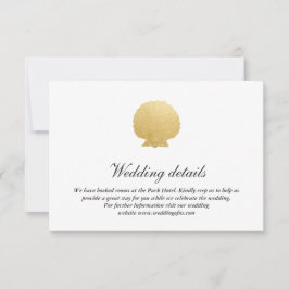 Seashell Imitate Gold Foil | Angaben zur Hochzeit  Einladung