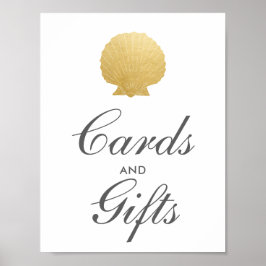 Seashell Imitate Gold Foil | Hochzeitszeichen für  Poster