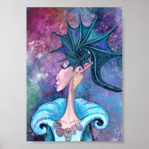 Seashell Lady Poster - Malerei