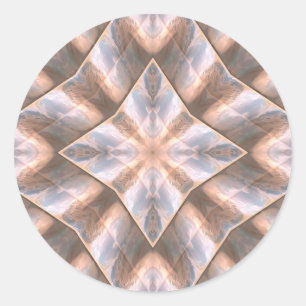 Seashell Layers Runder Aufkleber