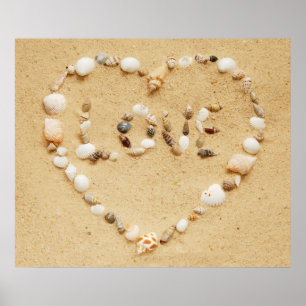 Seashell-Liebe-Plakat Poster
