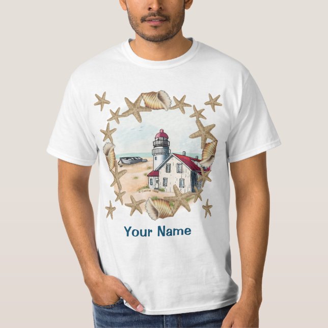 Seashell Lighthouse T - Shirt (Vorderseite)