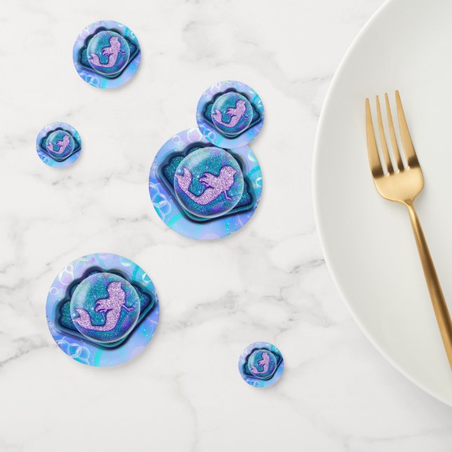 Seashell Lila Glitzer Mermaid Sea Birthday Party Konfetti (Gruppe)