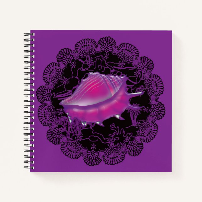 Seashell Lila Notizbuch (Vorderseite)