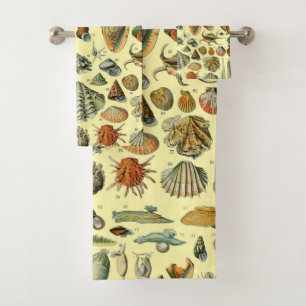 Seashell Muschel Mollusk Clam Badhandtuch Set