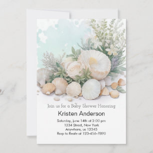 Seashell Oase by Ocean Baby Shower Einladung