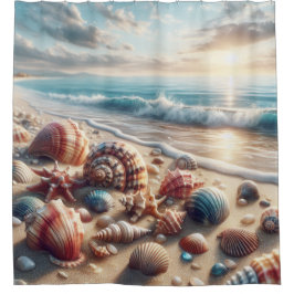 Seashell Ocean Shore Duschvorhang