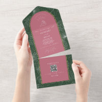Seashell Palm Tree Beach Wedding QR Code UAWG
