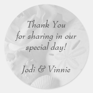 Seashell Round Stickers