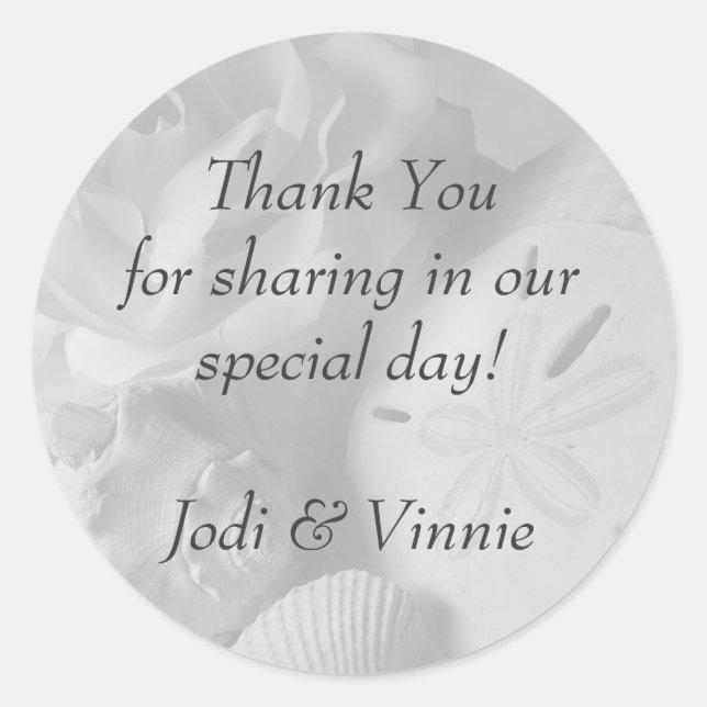 Seashell Round Stickers (Vorderseite)