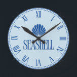 Seashell Runde Wanduhr<br><div class="desc">🖤</div>