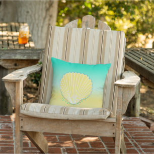 Seashell Sand und Meeresfarbe Ombre Kissen